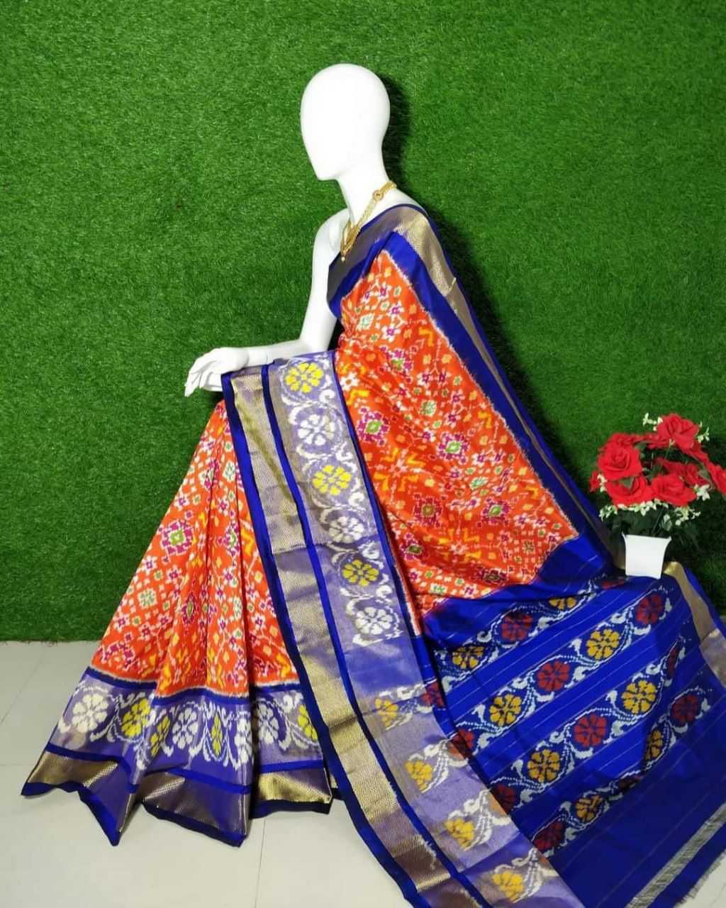 YNF PURE SILK RRW LATEST SILK SAREES WHOLESALE IKAT SILK SAREES MANUFACTURER  